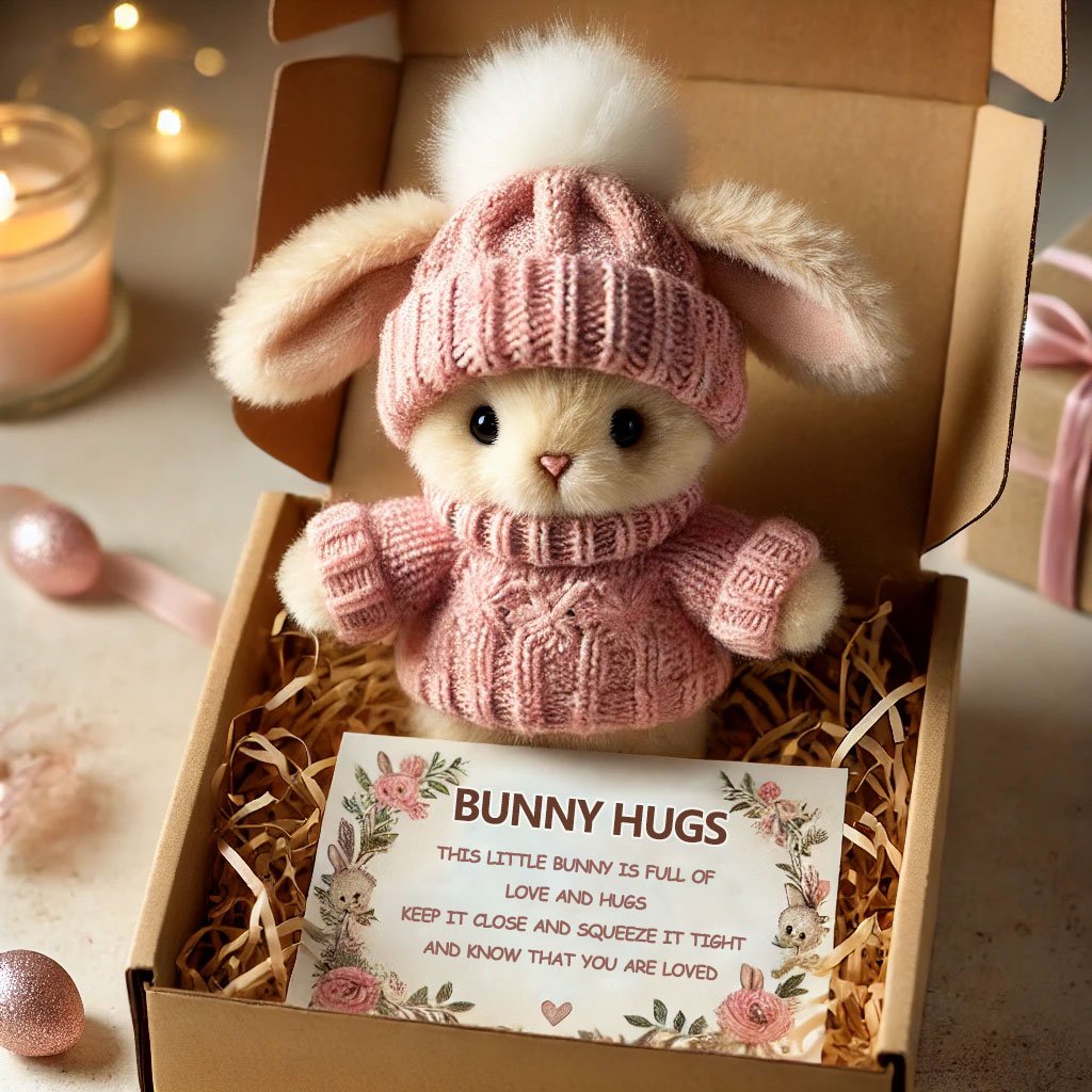 🔥Easter Special: BUY 3 GET 1 FREE!!✨ - Handmade🐇Mini Bunny Hug Cute Easter Gift🎁