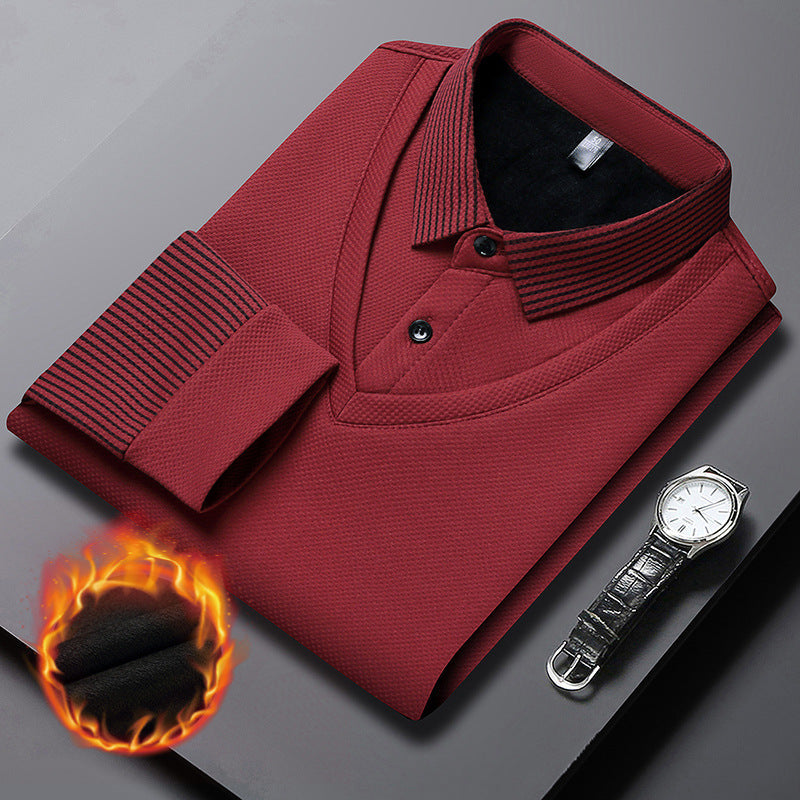🔥30% off🔥Striped Lapel Fake Two-piece Shirt