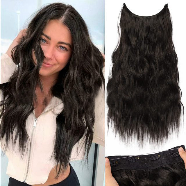 💖Hot Sales 50% OFF🤩Women's Gradient Long Wavy Hair Wig, One-Piece with Adjustable Fit💁