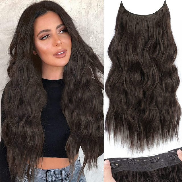 💖Hot Sales 50% OFF🤩Women's Gradient Long Wavy Hair Wig, One-Piece with Adjustable Fit💁