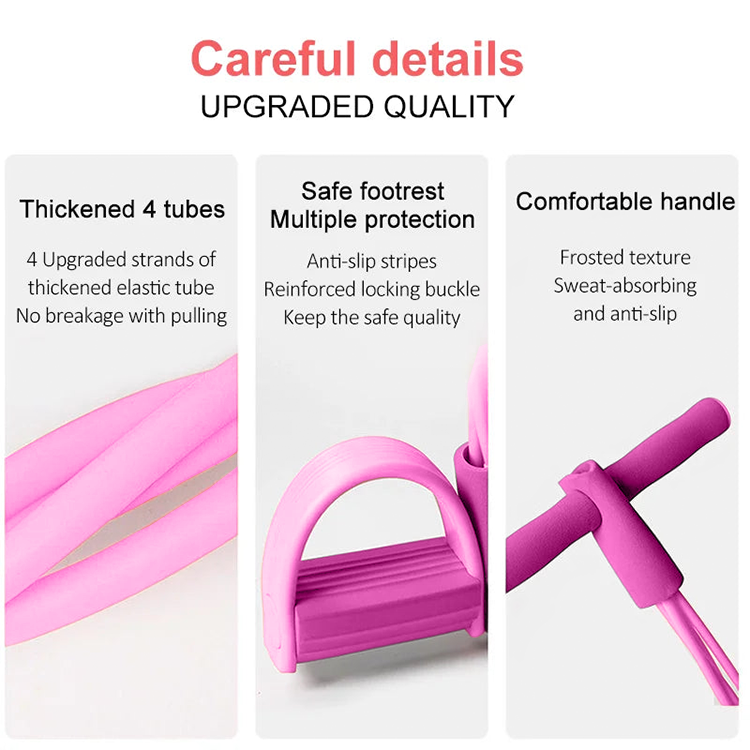 🎁Limited-time 50% discount⏳21 Fitness Resistance Bands-4 Tube Pedal Ankle Puller