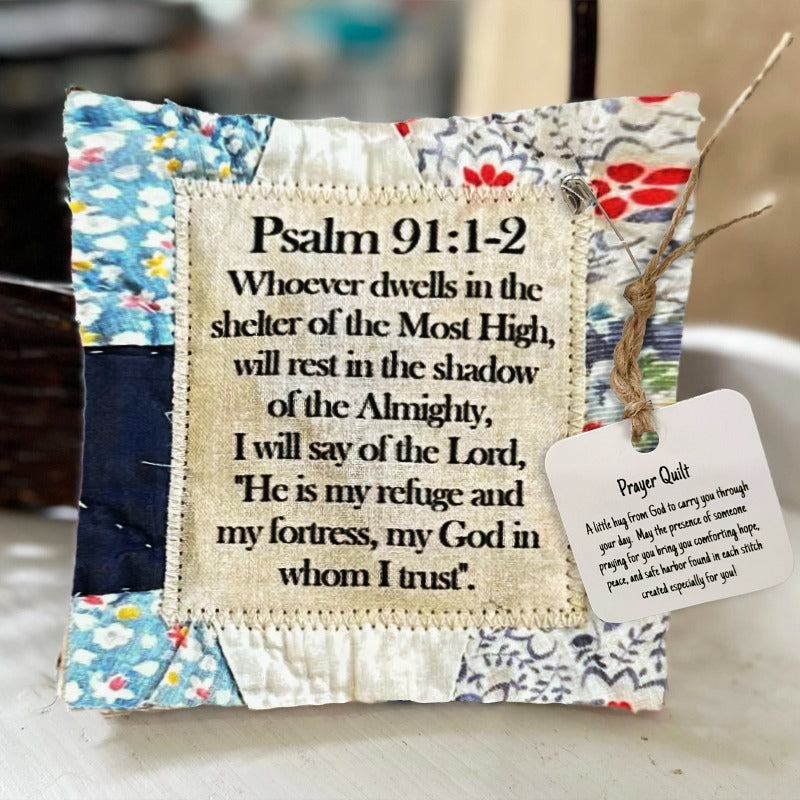 💜Up To 70% Off✝️Best Encouraged And Blessed Gift-Prayer Quilt with cross inside