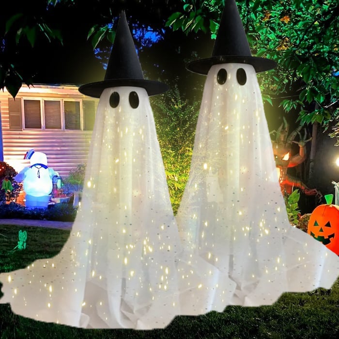 🔥2025 New Flash Upgrade 🌠 - 65" Giant Glittering Ghost 👻✨