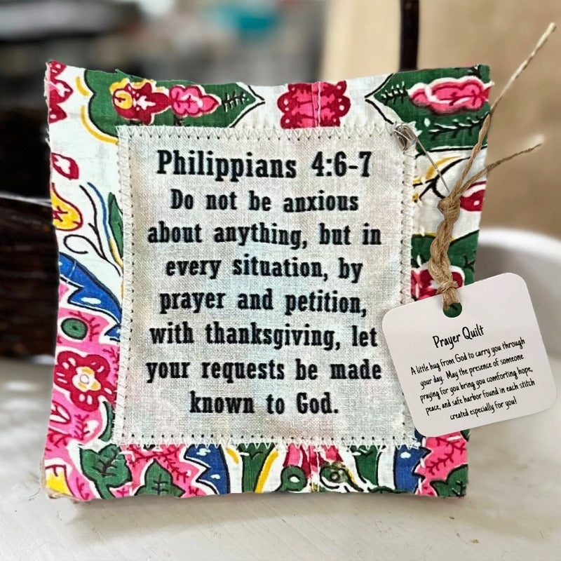 💜Up To 70% Off✝️Best Encouraged And Blessed Gift-Prayer Quilt with cross inside