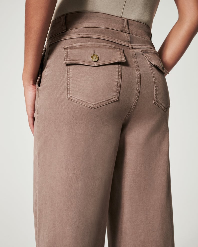 ⏳ Limited time 50% off! 💥Stretch Twill Cropped Wide Leg Pants | High Waist + Stretch Twill(The more you buy, the higher the discount)