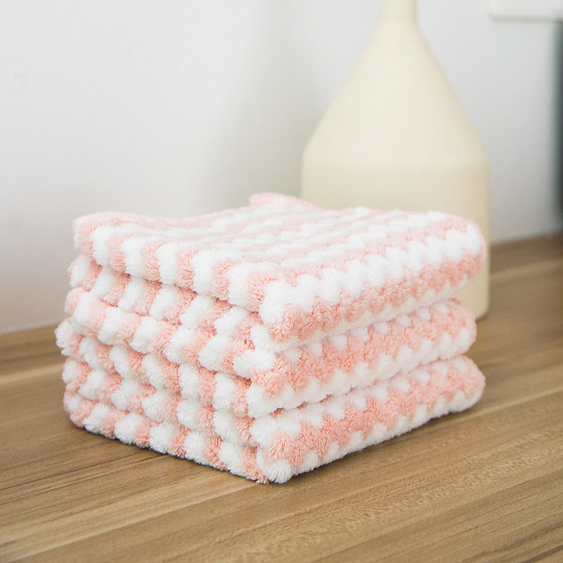 🔥Hot Sale 64%🔥🌈 Colorful Ultra-Soft Microfiber Cleaning Rag: Green💚 Blue💙 Pink💖 - Brighten Your Every Day! (5PCS)