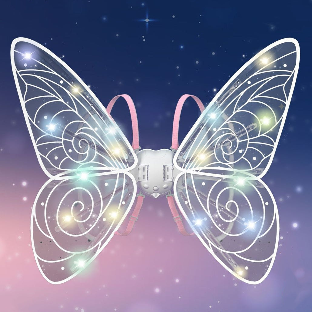 🎄2025 Christmas Hot Sale🎁Rechargeable Electric Fairy Wings with LED Lights and Music🧚♀️
