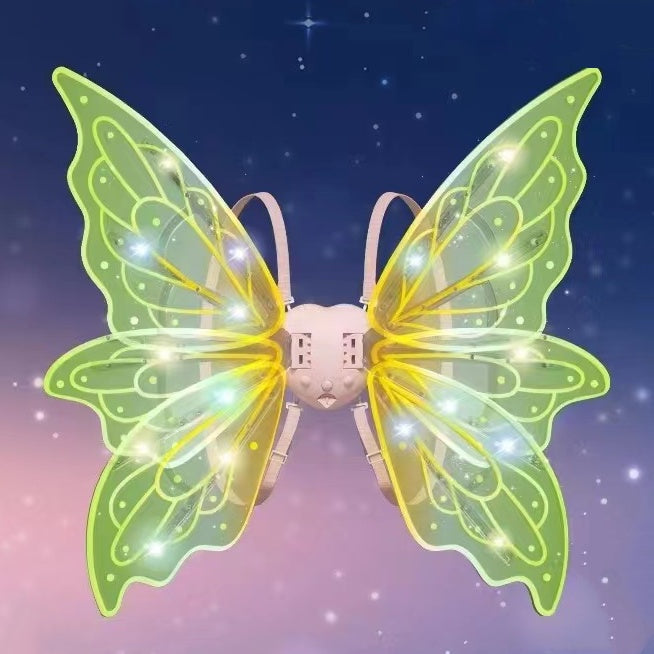🎄2025 Christmas Hot Sale🎁Rechargeable Electric Fairy Wings with LED Lights and Music🧚♀️