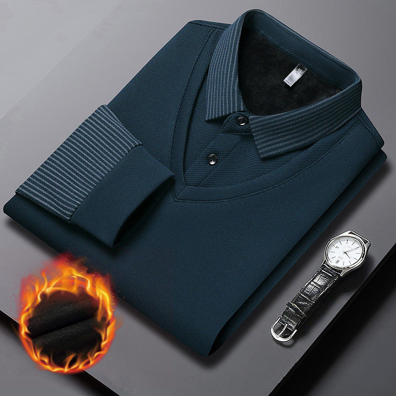 🔥30% off🔥Striped Lapel Fake Two-piece Shirt