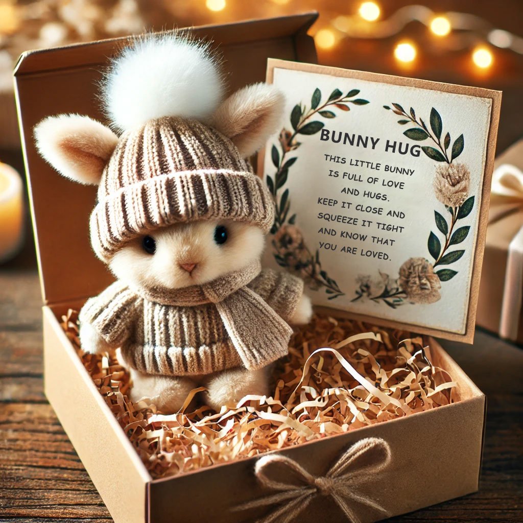 🔥Easter Special: BUY 3 GET 1 FREE!!✨ - Handmade🐇Mini Bunny Hug Cute Easter Gift🎁