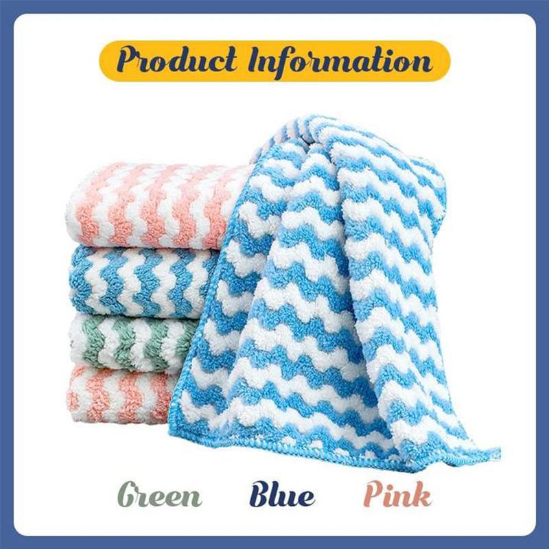 🔥Hot Sale 64%🔥🌈 Colorful Ultra-Soft Microfiber Cleaning Rag: Green💚 Blue💙 Pink💖 - Brighten Your Every Day! (5PCS)