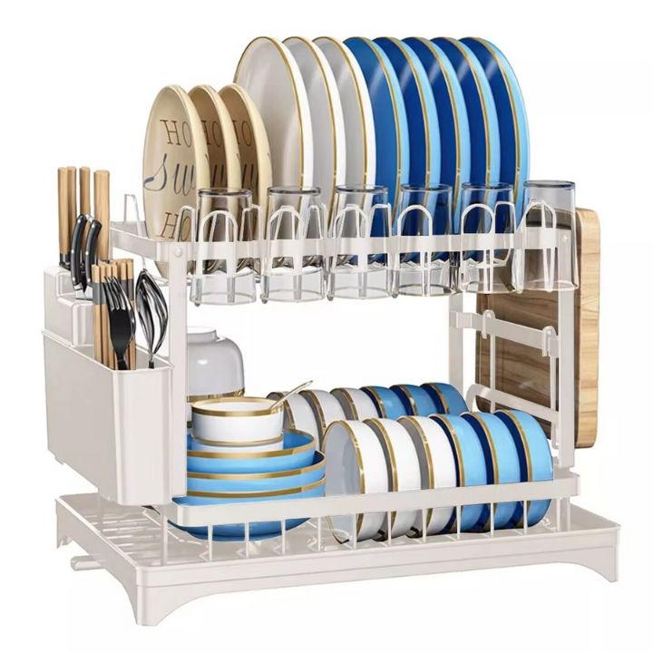 🔥50% OFF🔥Premium 2-Tier Dish Rack🍽️✨ Elevate Your Kitchen Style✨