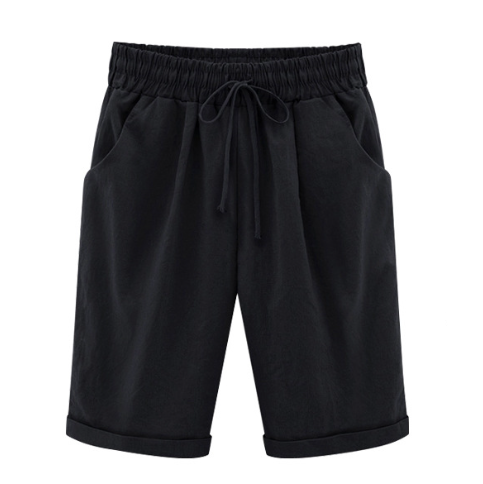 🔥Summer Hot Sales - 50% OFF🔥Plus Size Solid Color Elastic Waist Loose Cropped Shorts