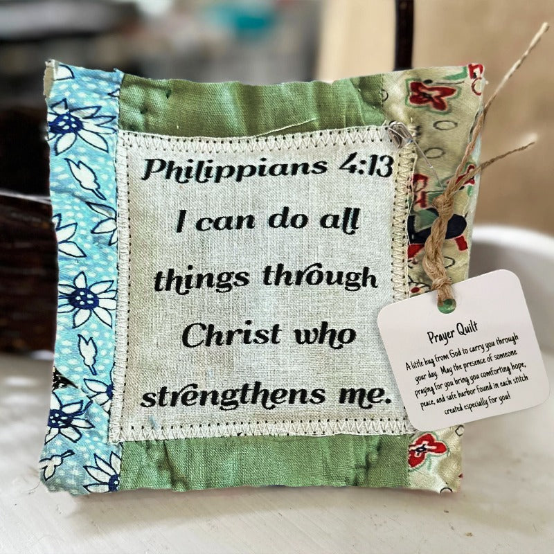 💜Up To 70% Off✝️Best Encouraged And Blessed Gift-Prayer Quilt with cross inside