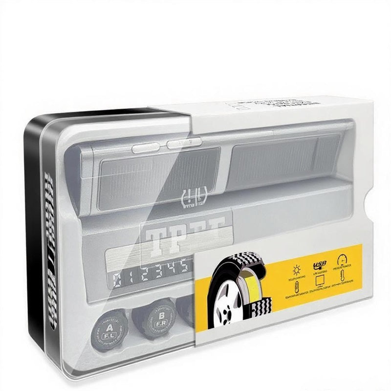 🚗40% OFF NOW! ✨ Solar Tire Pressure Monitor - Real-Time 4-Wheel Display with Wireless Sensors & Waterproof Design for Enhanced Safety 🔋🌞