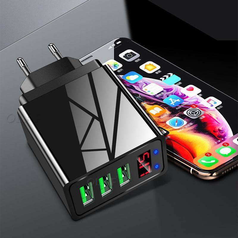 💖Fast multi-port charging for mobile phones✨Mobile phone charging socket with digital display