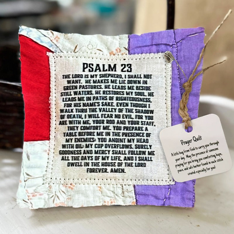 💜Up To 70% Off✝️Best Encouraged And Blessed Gift-Prayer Quilt with cross inside