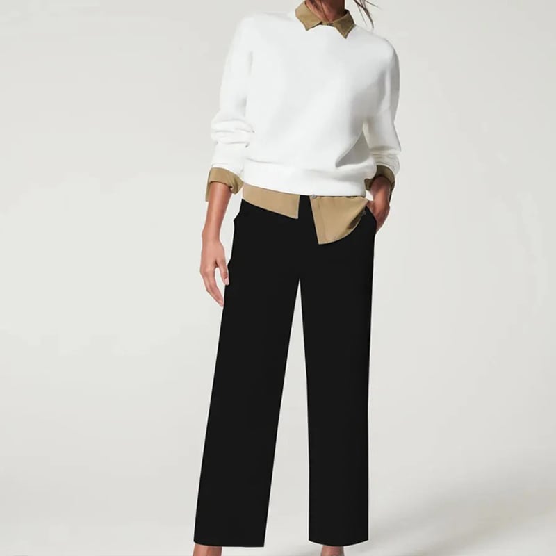 ⏳ Limited time 50% off! 💥Stretch Twill Cropped Wide Leg Pants | High Waist + Stretch Twill(The more you buy, the higher the discount)