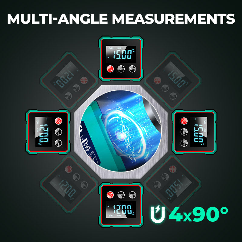 🔥HOT SALE (50% OFF)🔥4-Side Magnetic Digital Angle Gauge with Laser
