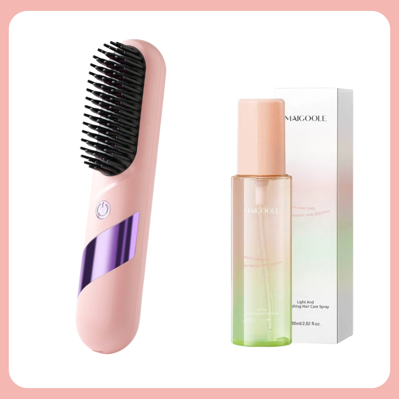 🔥Limited-time offer-Cordless Ceramic Hair Straightener Brush