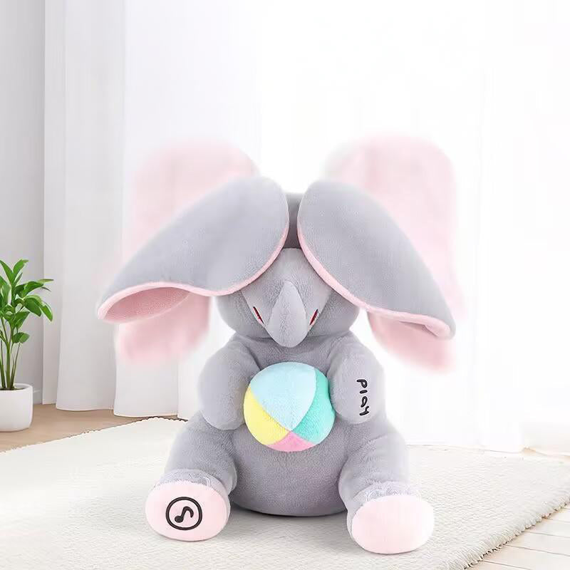 🎁 50% OFF! 🐘 Cute Hide & Seek Elephant Plush Doll - Interactive Play with Soft Material, Perfect Gift for Kids 🧸✨