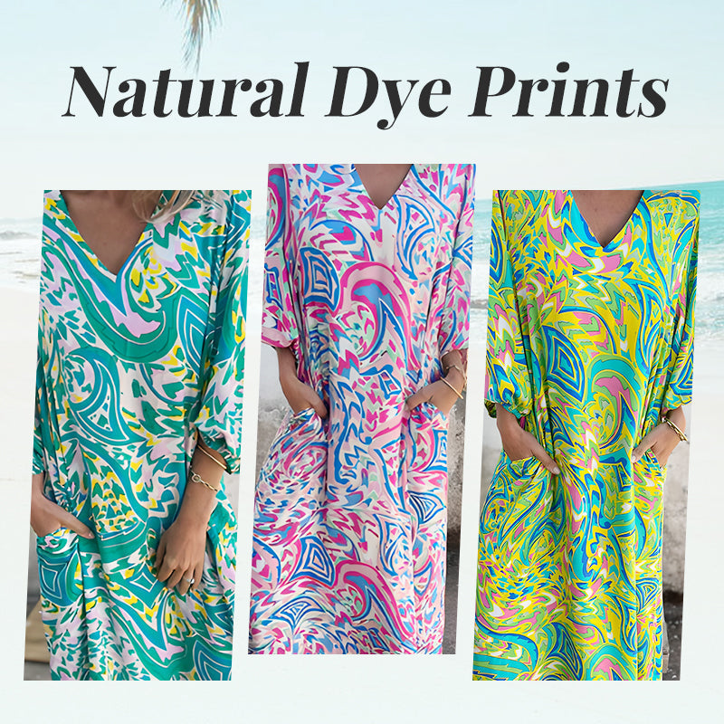 🌸Spring Specials 50% Off🌸Women's Bohemian V-Neck Abstract Printed Maxi Dress