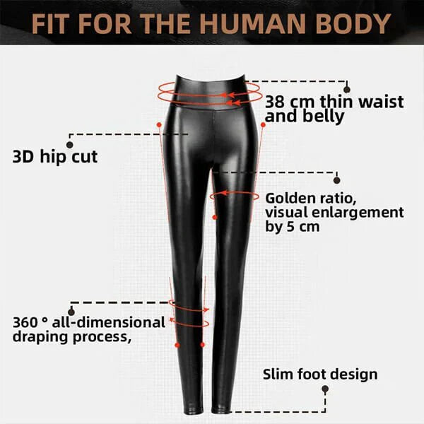 ⏳Limited time 50% discount💥S-shaped PU leather leggings