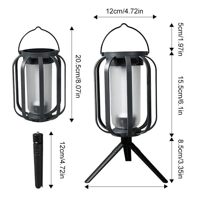 🔥Hot Sale 50% OFF🔥 Solar Lantern Outdoor Light with 4 Modes - USB Recharge Backup, Powerbank Function, Collapsible & Lightweight for Camping ⛺️