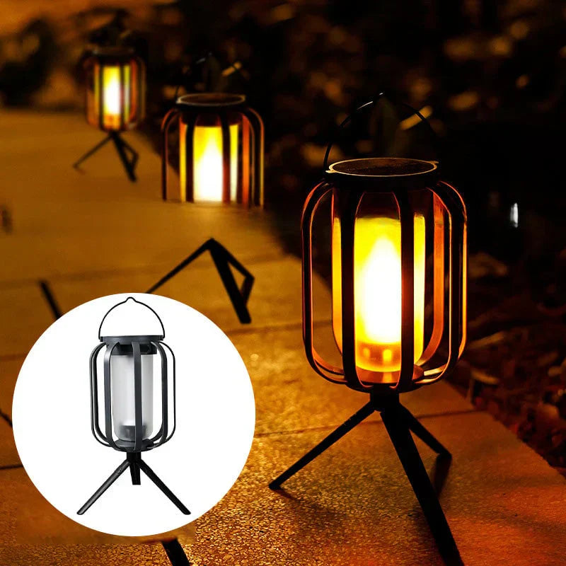 🔥Hot Sale 50% OFF🔥 Solar Lantern Outdoor Light with 4 Modes - USB Recharge Backup, Powerbank Function, Collapsible & Lightweight for Camping ⛺️