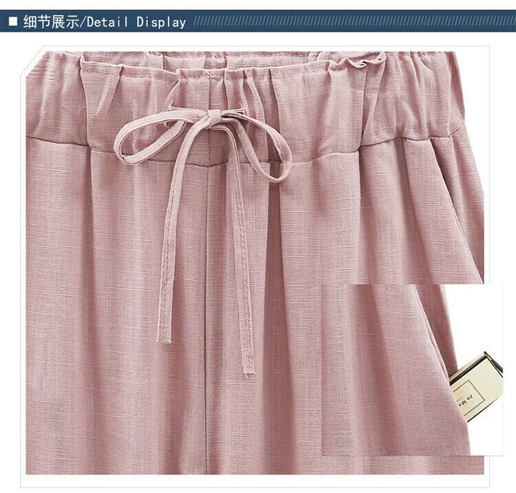 🔥Summer Hot Sales - 50% OFF🔥Plus Size Solid Color Elastic Waist Loose Cropped Shorts