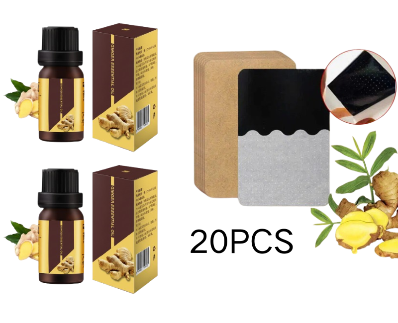 ⏳Hot Sale - 50% OFF⏰ Ginger Pain Relief Patches – Natural Heat Therapy for Aches & Stiffness | Stick It Where It Hurts! 💆♀️