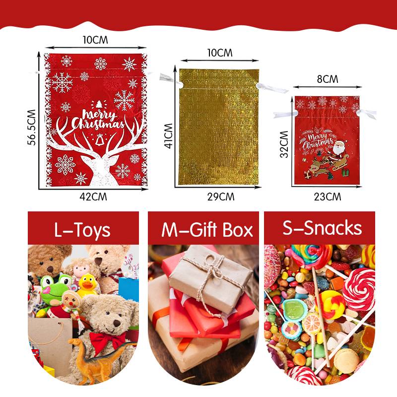 🔥Buy 2 Get 1 Free🎅🎁The World’s Best Christmas Gift Bag With Drawstring