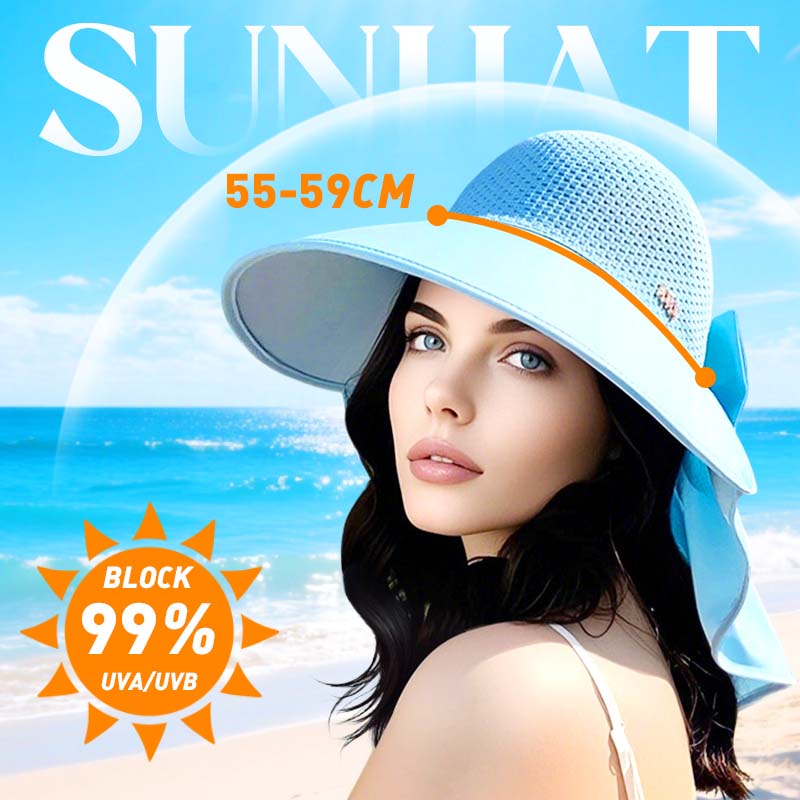 🌷Summer Hot Sale 50% Off💕🌞2025 Summer Essentials😍 👒Wide Brim Sun Hat With Removable Neck Flap