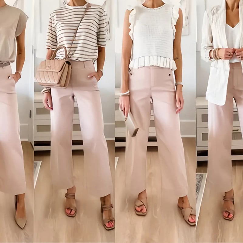 ⏳ Limited time 50% off! 💥Stretch Twill Cropped Wide Leg Pants | High Waist + Stretch Twill(The more you buy, the higher the discount)