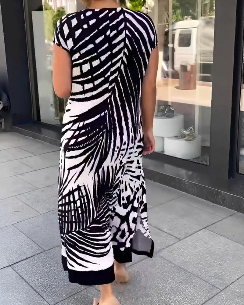 💖Limited Sale 50% OFF💖Casual Printed Short Sleeve Dress