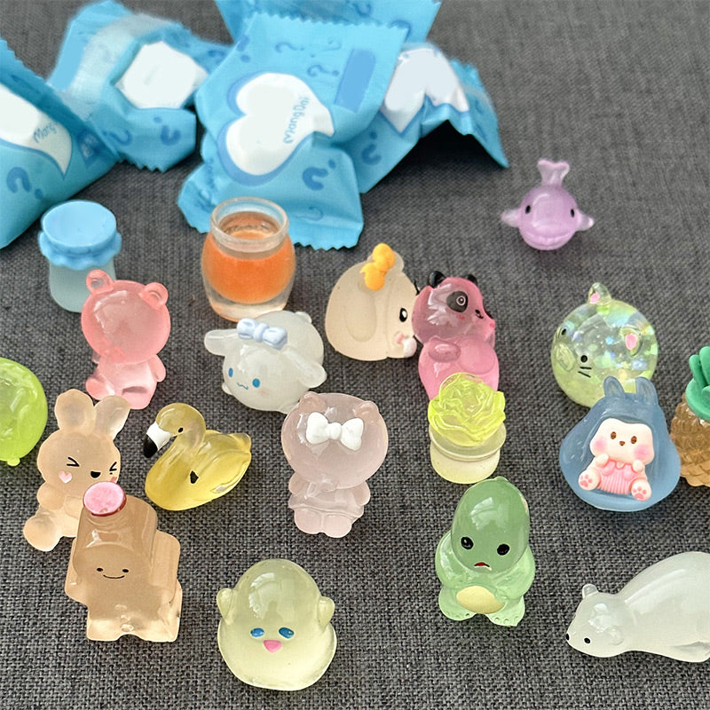 🔥 BUY 1 GET 2 FREE!!✨- Blind Bag Luminous Mini Resin Animal Figures (10PCS/Set)