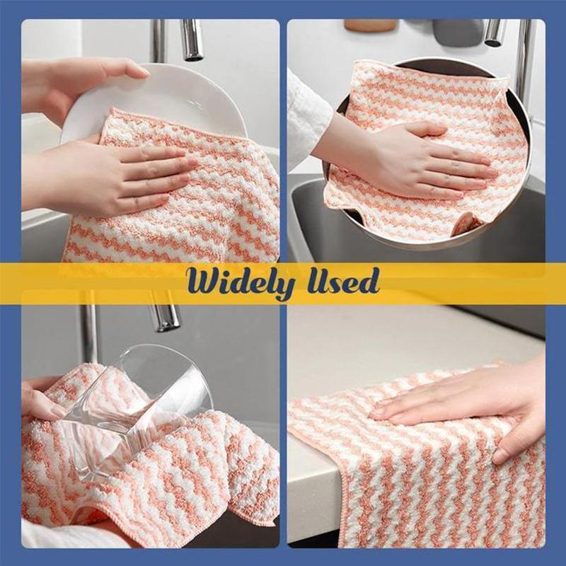 🔥Hot Sale 64%🔥🌈 Colorful Ultra-Soft Microfiber Cleaning Rag: Green💚 Blue💙 Pink💖 - Brighten Your Every Day! (5PCS)