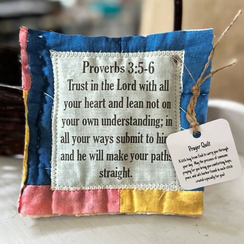 💜Up To 70% Off✝️Best Encouraged And Blessed Gift-Prayer Quilt with cross inside