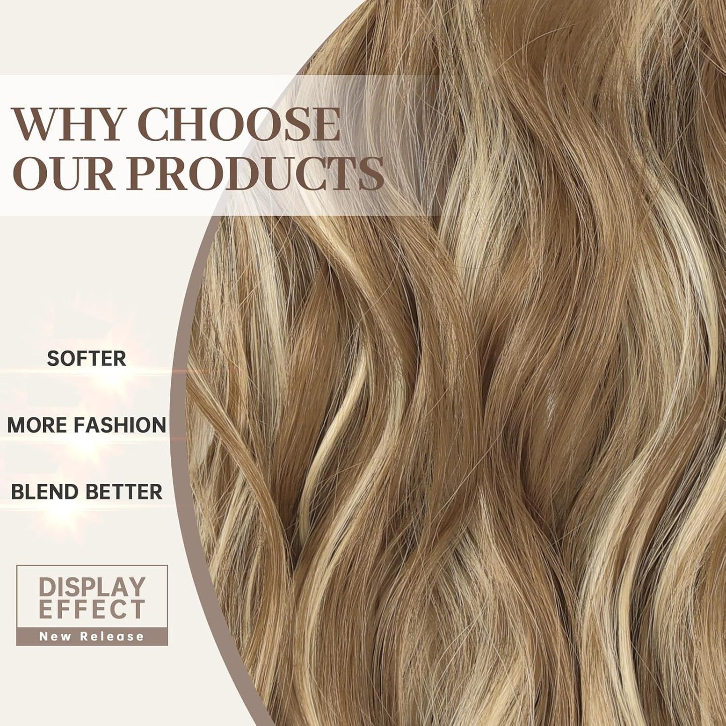 💖Hot Sales 50% OFF🤩Women's Gradient Long Wavy Hair Wig, One-Piece with Adjustable Fit💁