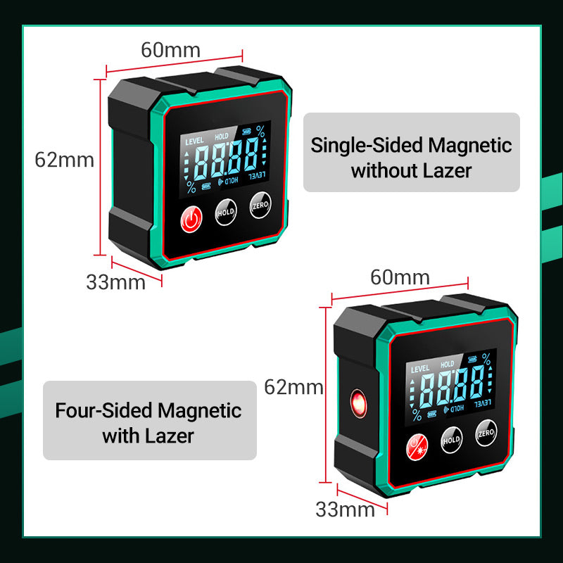 🔥HOT SALE (50% OFF)🔥4-Side Magnetic Digital Angle Gauge with Laser