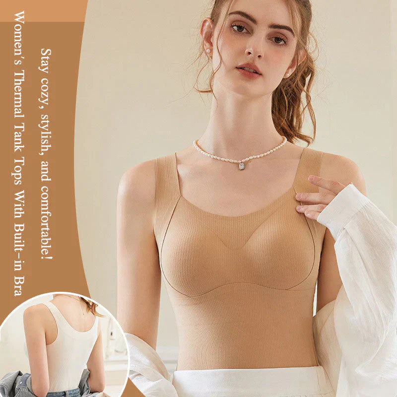 🎊 Christmas Big Sale60%OFF 🥰Thickened Warm Tank Top with Shelf Bra
