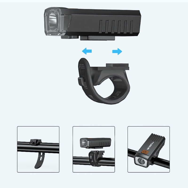 💥 BUY 1 GET 1 FREE! 🚴♂️ LED Waterproof Rechargeable Bike Headlight with Clip – Bright & Durable ✨