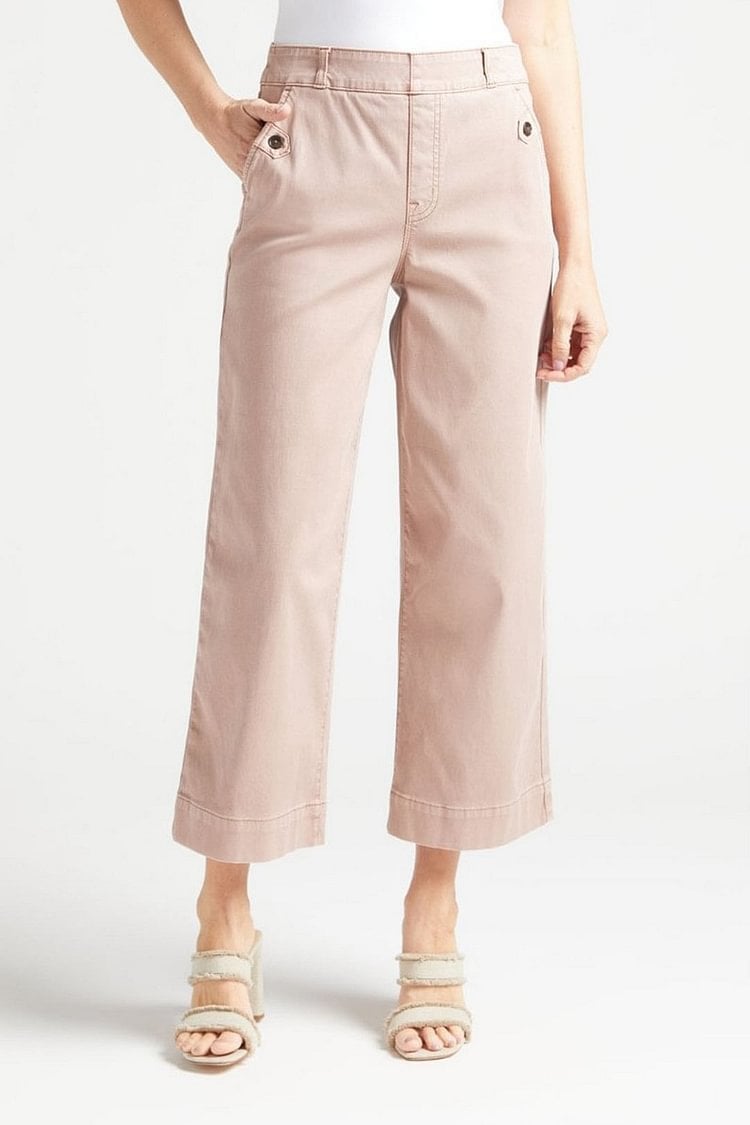 ⏳ Limited time 50% off! 💥Stretch Twill Cropped Wide Leg Pants | High Waist + Stretch Twill(The more you buy, the higher the discount)