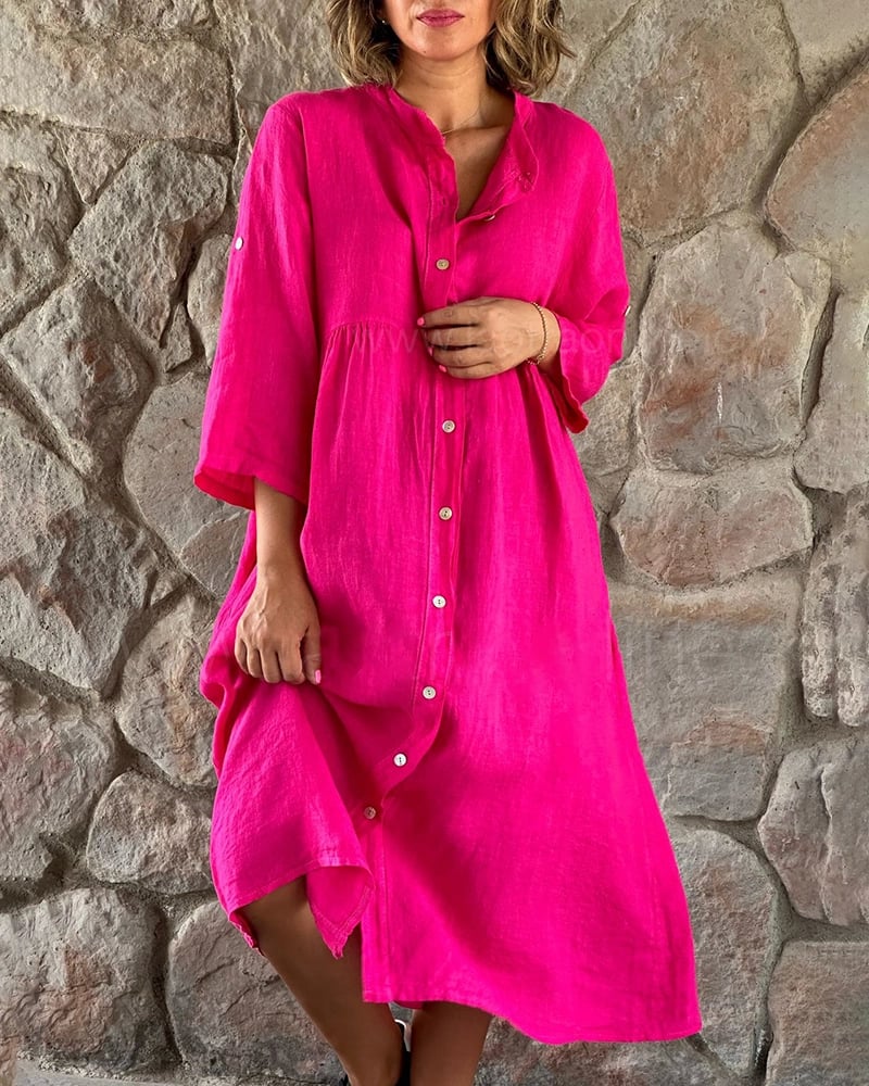 💖Limited Sale 49% OFF💖Women's Loose Cotton Shirt Dress