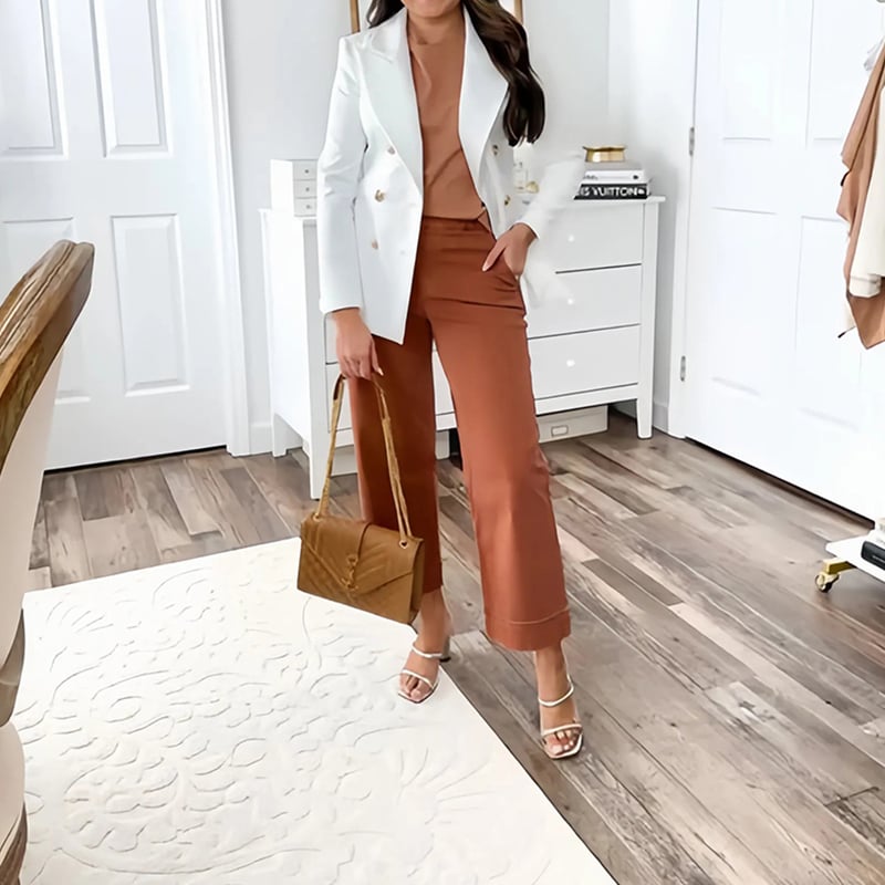 ⏳ Limited time 50% off! 💥Stretch Twill Cropped Wide Leg Pants | High Waist + Stretch Twill(The more you buy, the higher the discount)