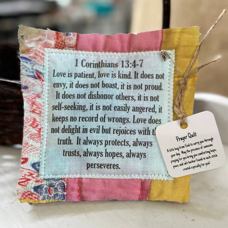 💜Up To 70% Off✝️Best Encouraged And Blessed Gift-Prayer Quilt with cross inside