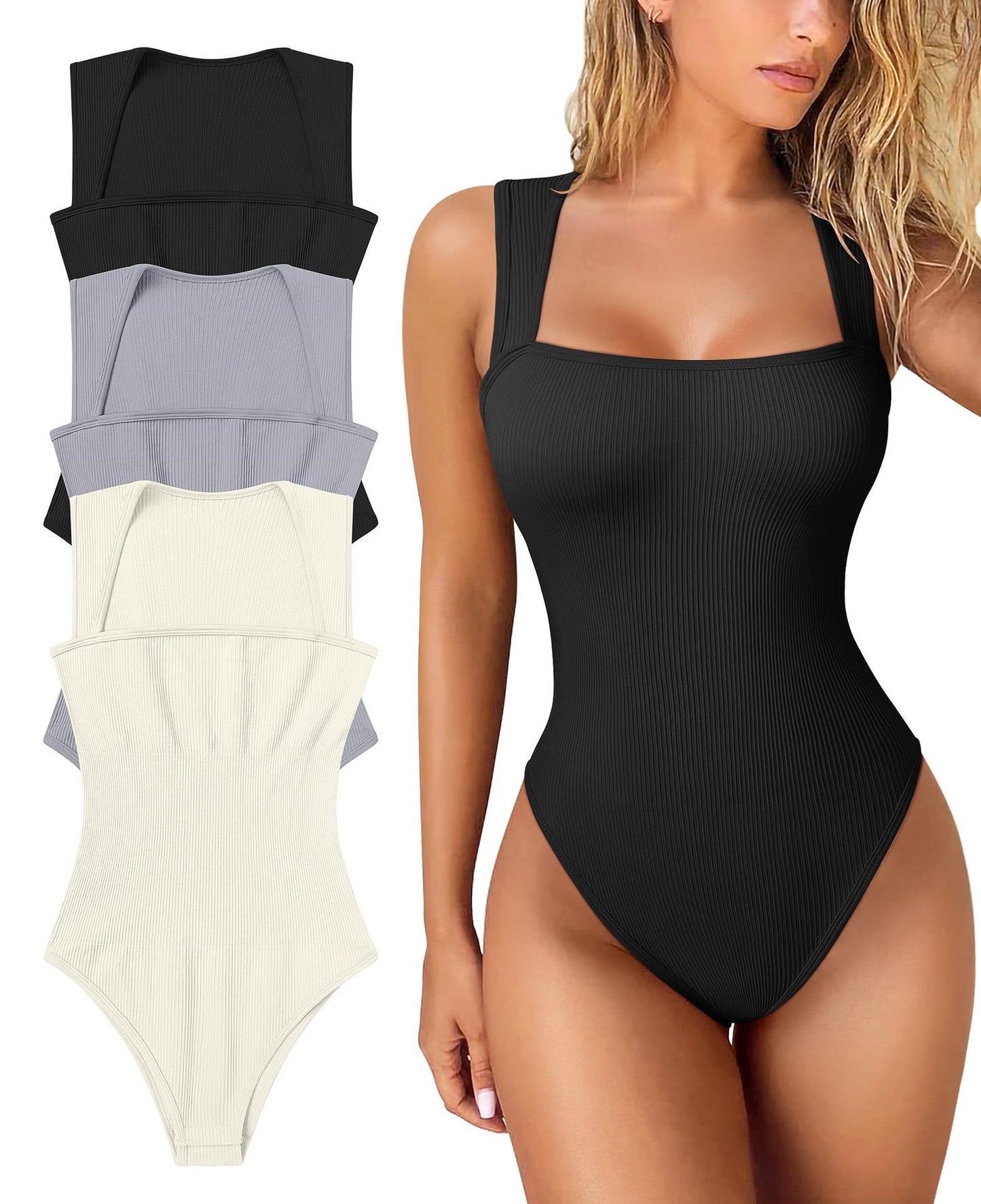 🏆LAST DAY SALE 49% OFF🔥-🎉Sleeveless Tummy Control Tank Tops Bodysuits