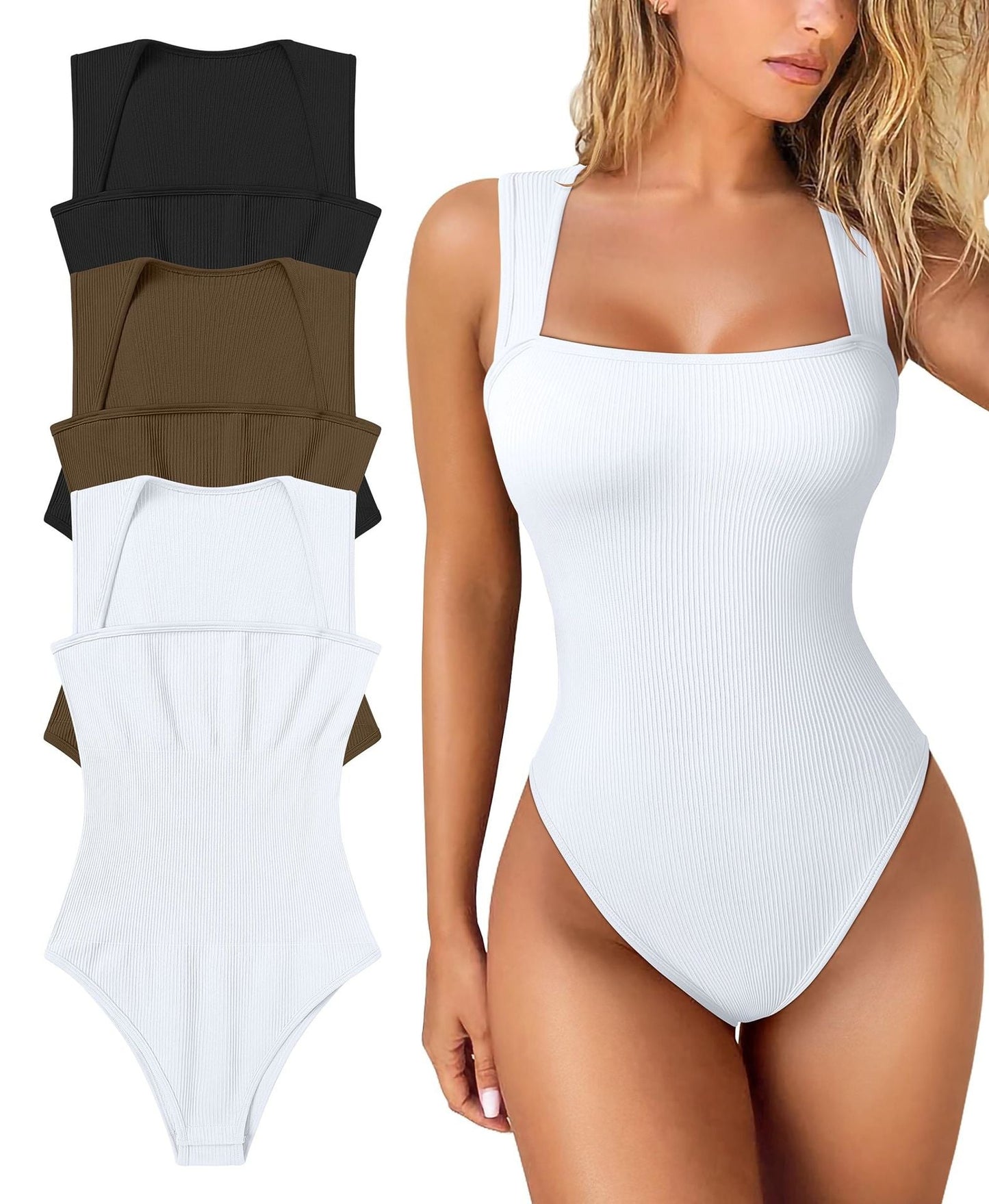 🏆LAST DAY SALE 49% OFF🔥-🎉Sleeveless Tummy Control Tank Tops Bodysuits