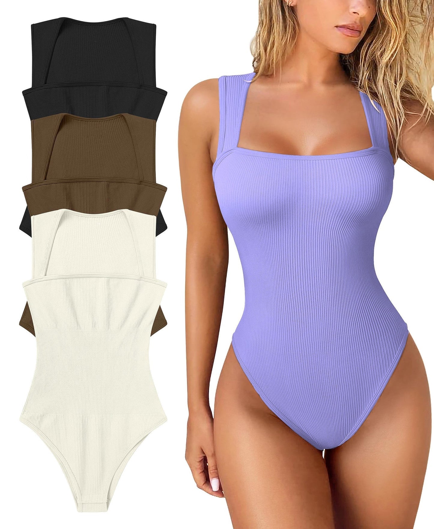 🏆LAST DAY SALE 49% OFF🔥-🎉Sleeveless Tummy Control Tank Tops Bodysuits