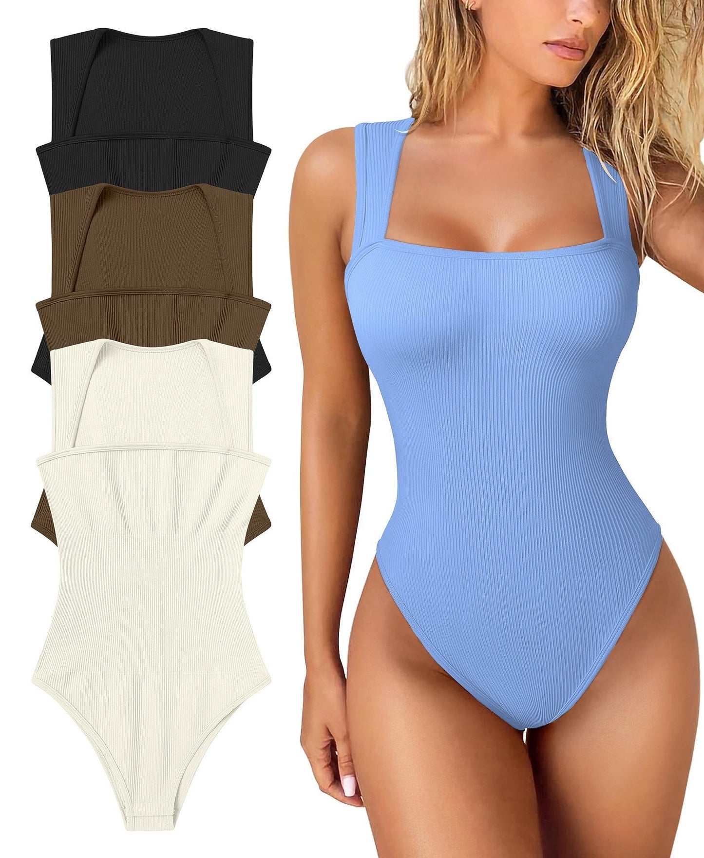 🏆LAST DAY SALE 49% OFF🔥-🎉Sleeveless Tummy Control Tank Tops Bodysuits